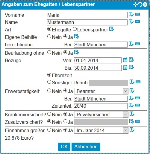 Neuer Beihilfeantrag